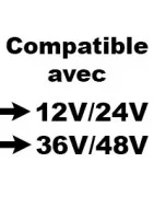 Fusibles compatibles avec systèmes 12V, 24V, 36V, 48V 