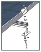 Support de fixation panneau solaire..Fixation panneau solaire fourgon/fixation panneau solaire camping-car/kit fixation panneau solaire tuile/fixation panneau solaire sur mât